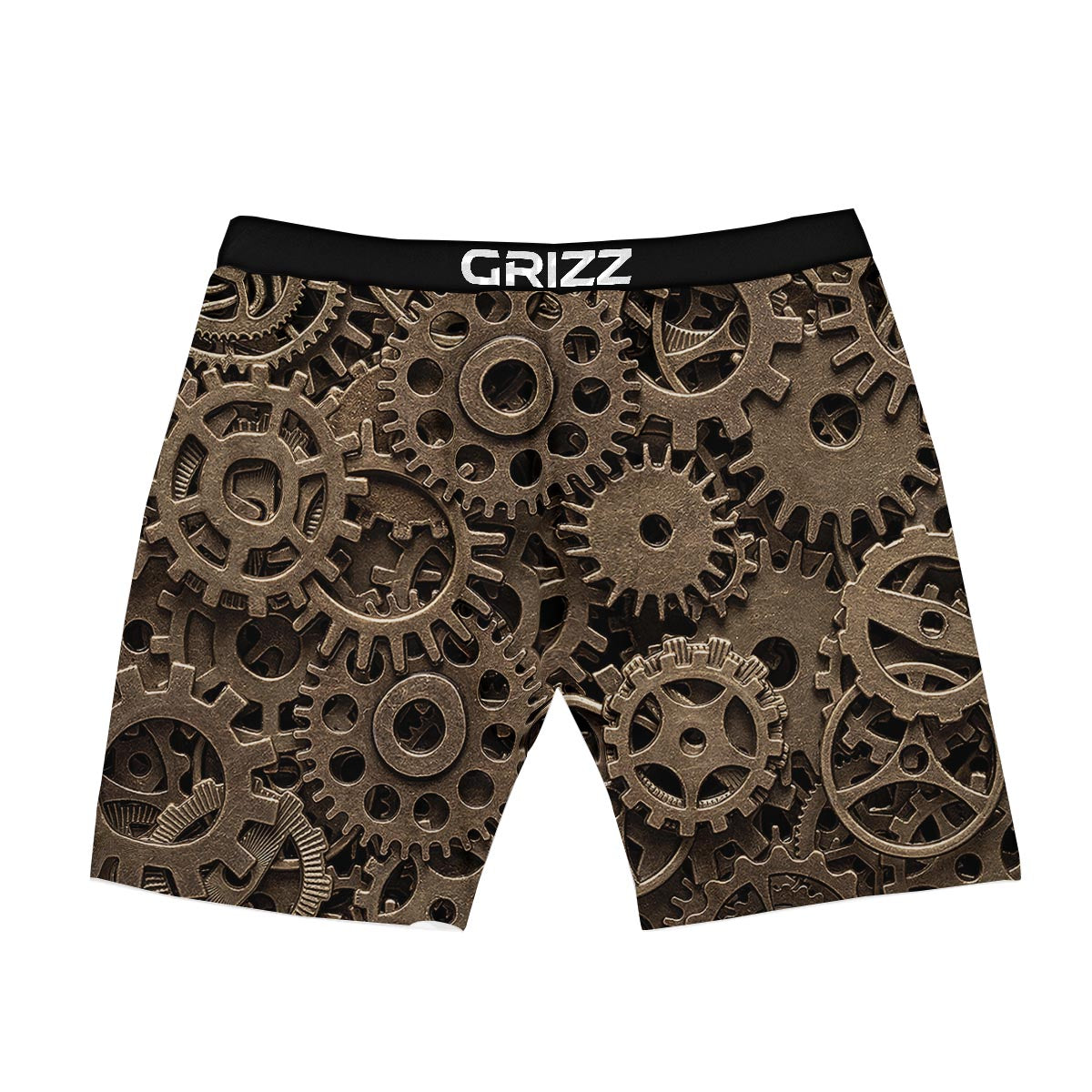 Steampunk Brass Gears And Cogs Print Boxer Briefs-grizzshop