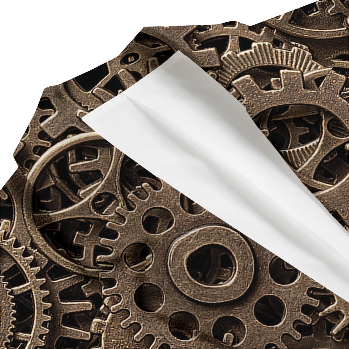 Steampunk Brass Gears And Cogs Print Men's Blazer-grizzshop