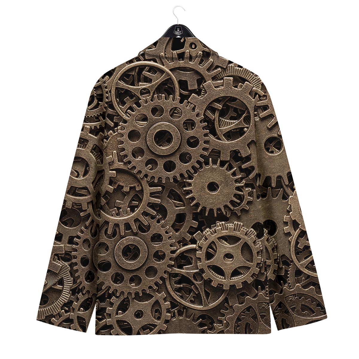 Steampunk Brass Gears And Cogs Print Men's Sport Coat-grizzshop
