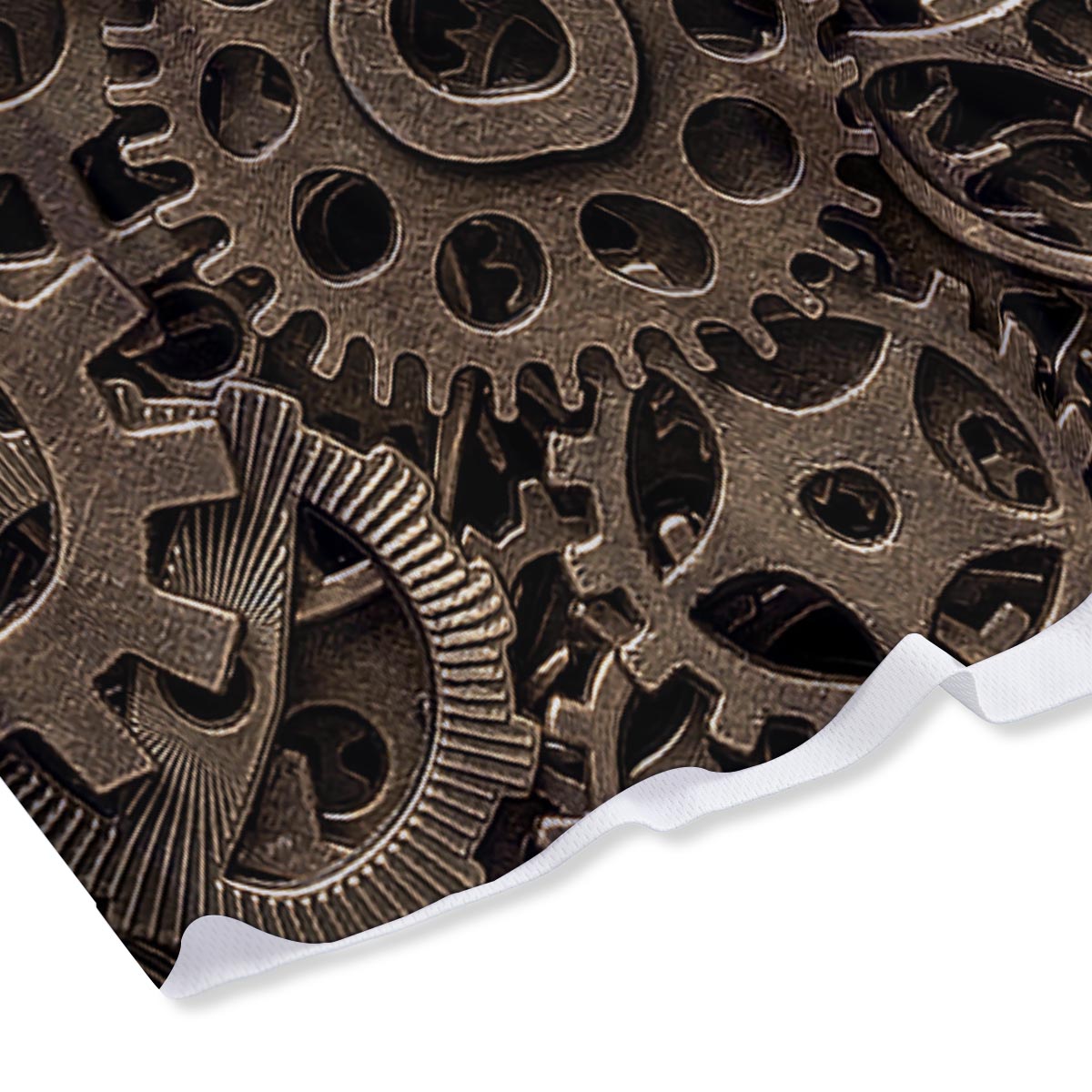 Steampunk Brass Gears And Cogs Print Mesh Shorts