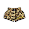 Steampunk Floral Pattern Print Muay Thai Boxing Shorts-grizzshop