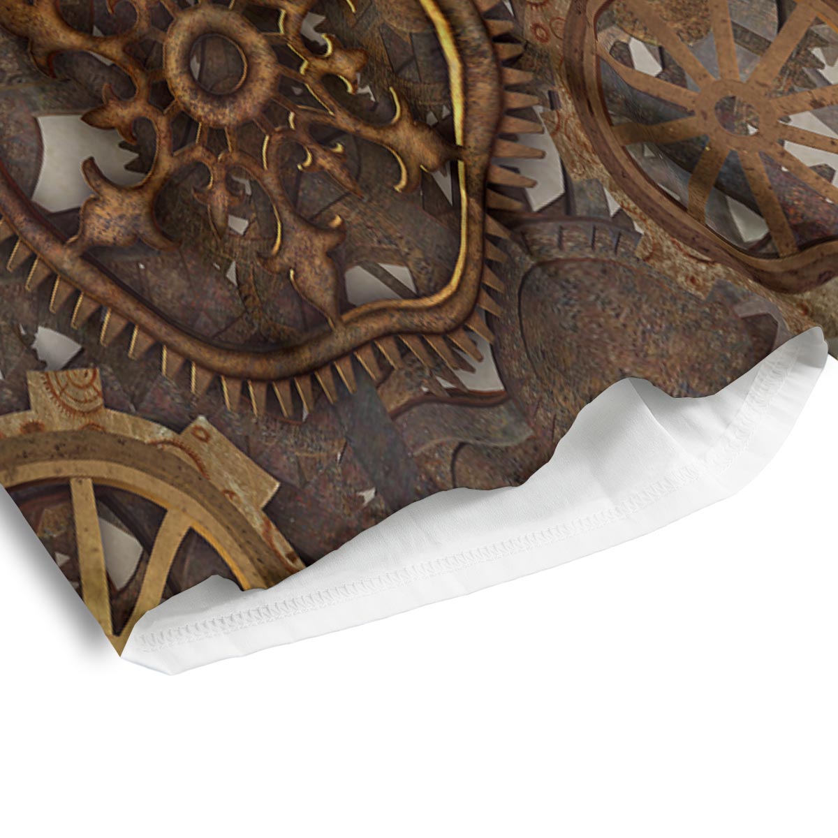 Steampunk Gears Clock Print Men's Athletic Shorts