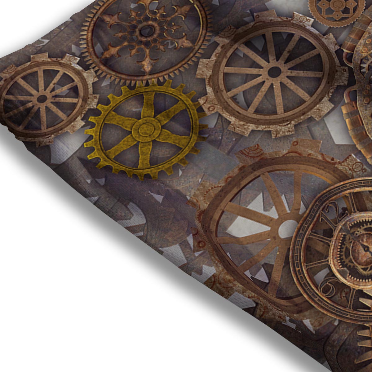 Steampunk Gears Clock Print Mesh Shorts