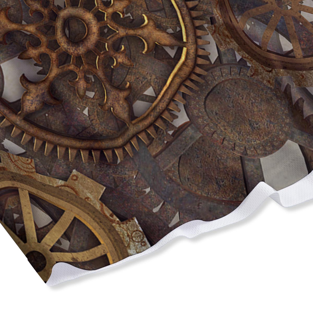 Steampunk Gears Clock Print Mesh Shorts