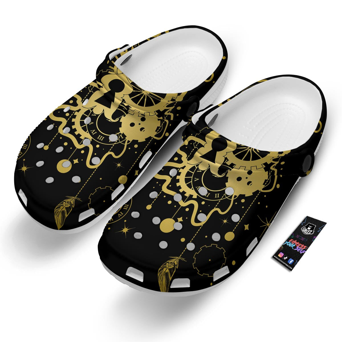 Steampunk Gears Metal Print Clog-grizzshop