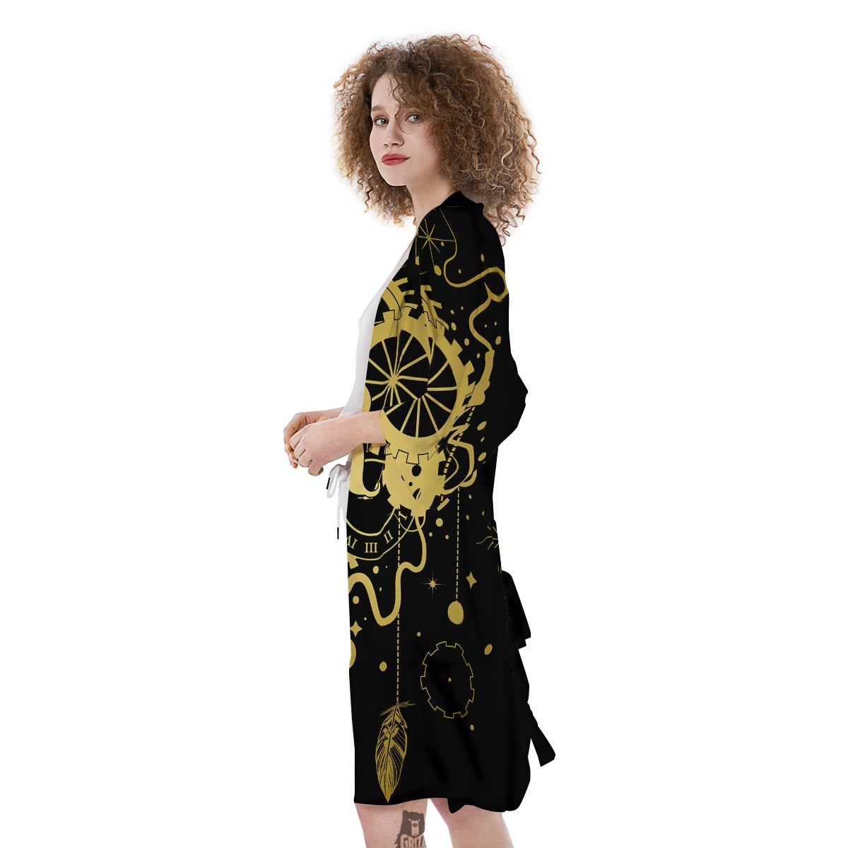 Steampunk Gears Metal Print Kimono-grizzshop