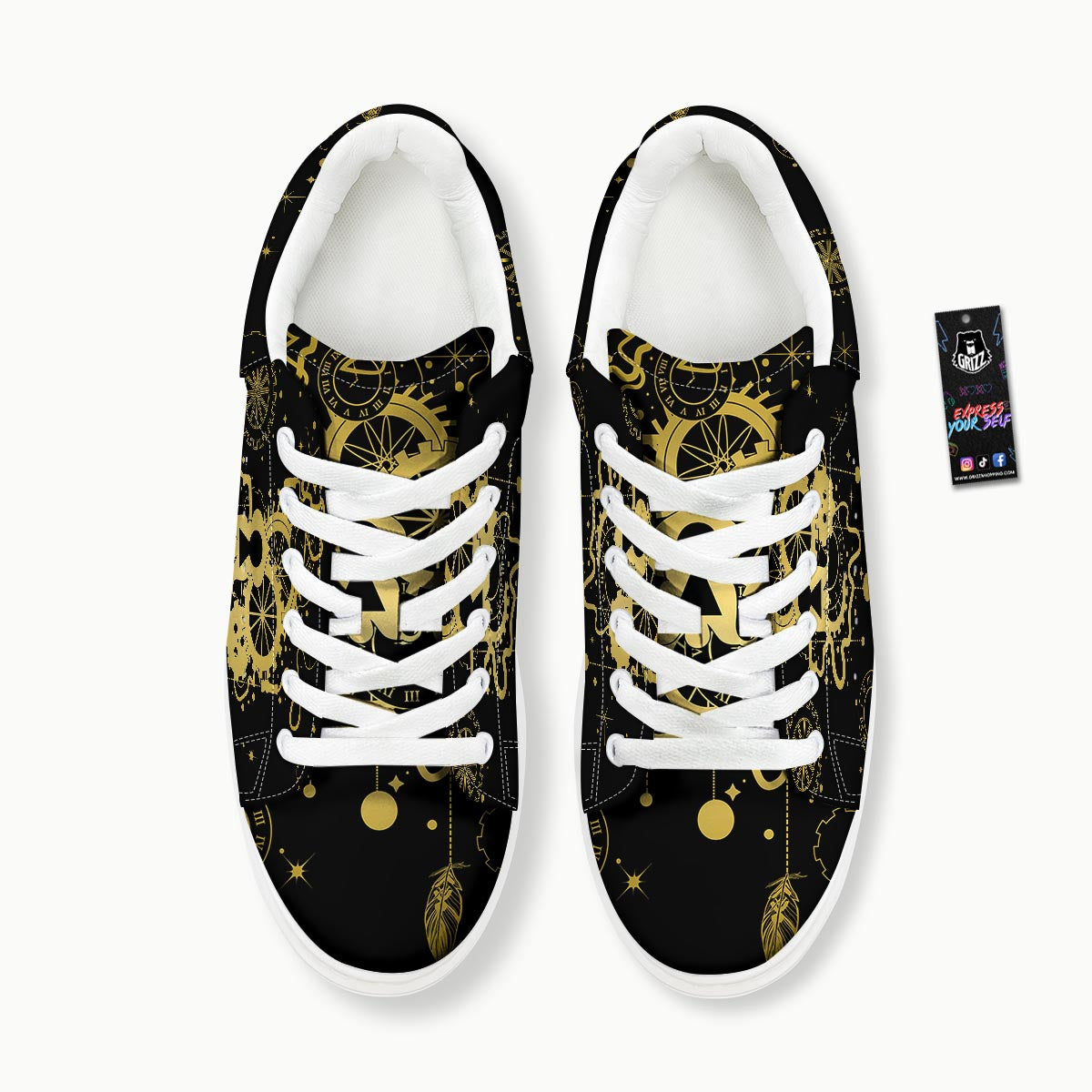 Steampunk Gears Metal Print Platform Shoes-grizzshop
