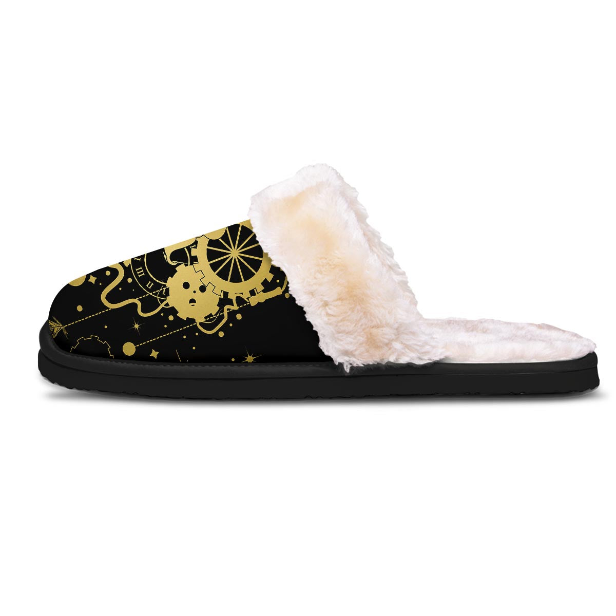 Steampunk Gears Metal Print Slippers-grizzshop