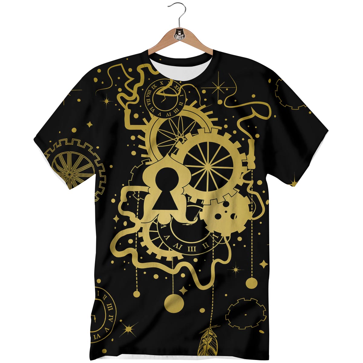 Steampunk Gears Metal Print T-Shirt-grizzshop
