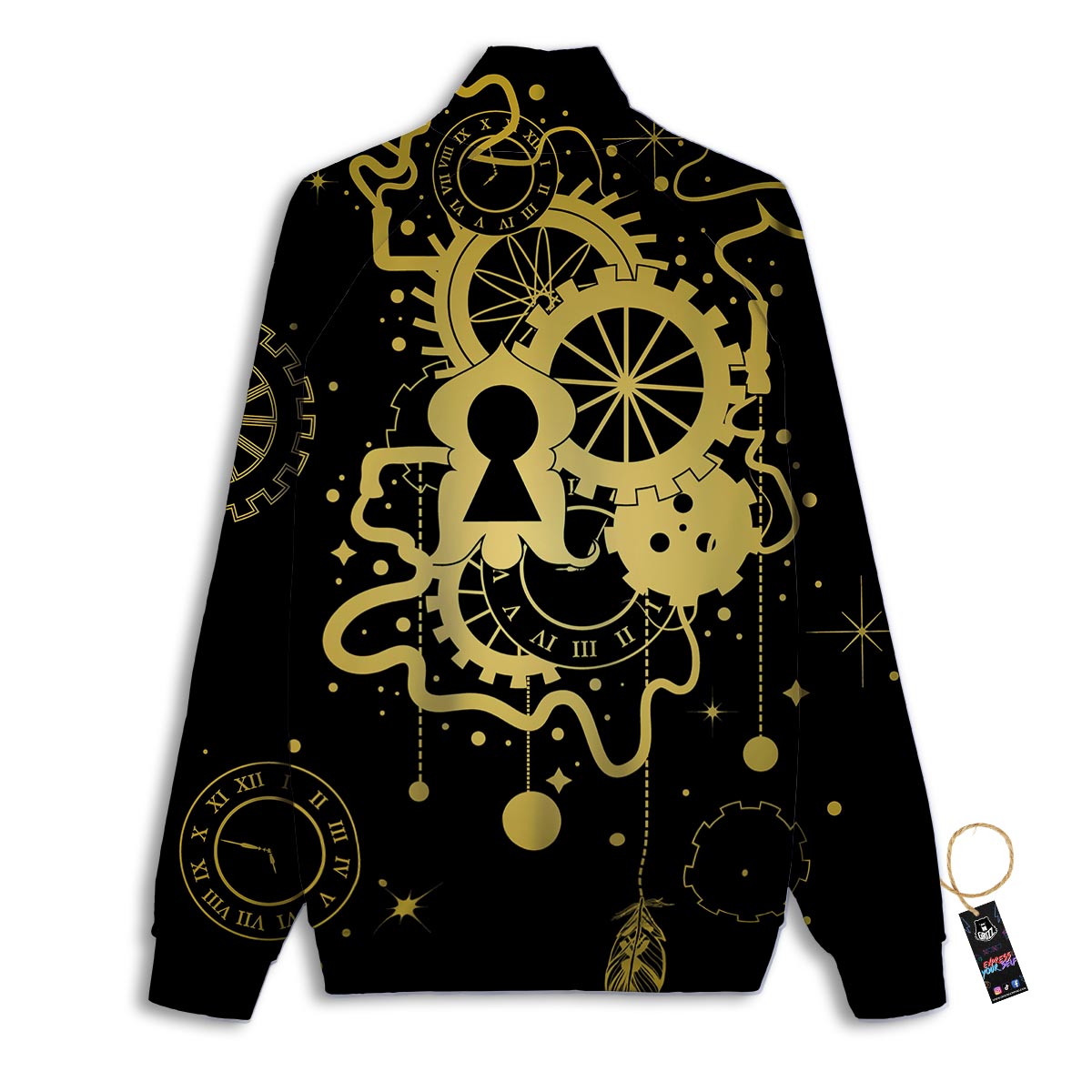 Steampunk Gears Metal Print Track Jacket-grizzshop