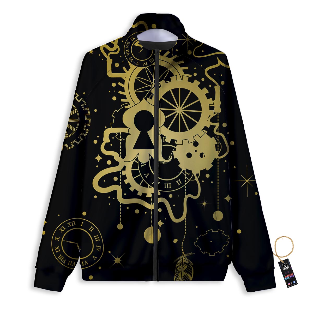 Steampunk Gears Metal Print Track Jacket-grizzshop