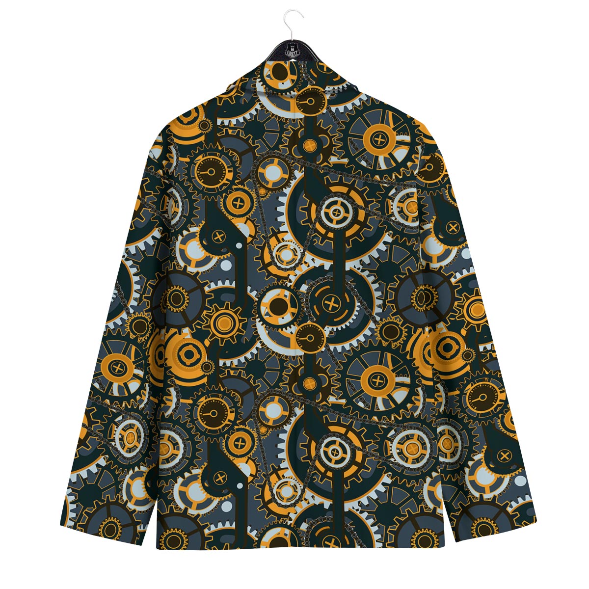 Steampunk Gears Print Pattern Men's Sport Coat-grizzshop