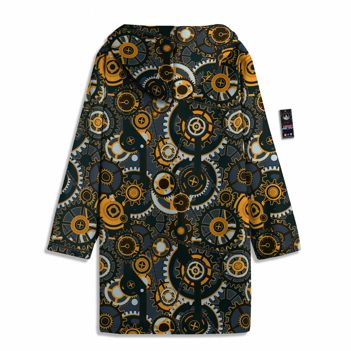 Steampunk Gears Print Pattern Men's Windbreaker Jacket-grizzshop