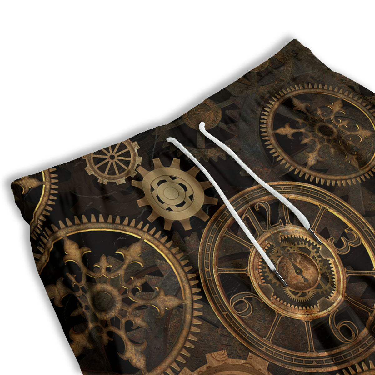 Steampunk Gears Vintage Print Men's Athletic Shorts