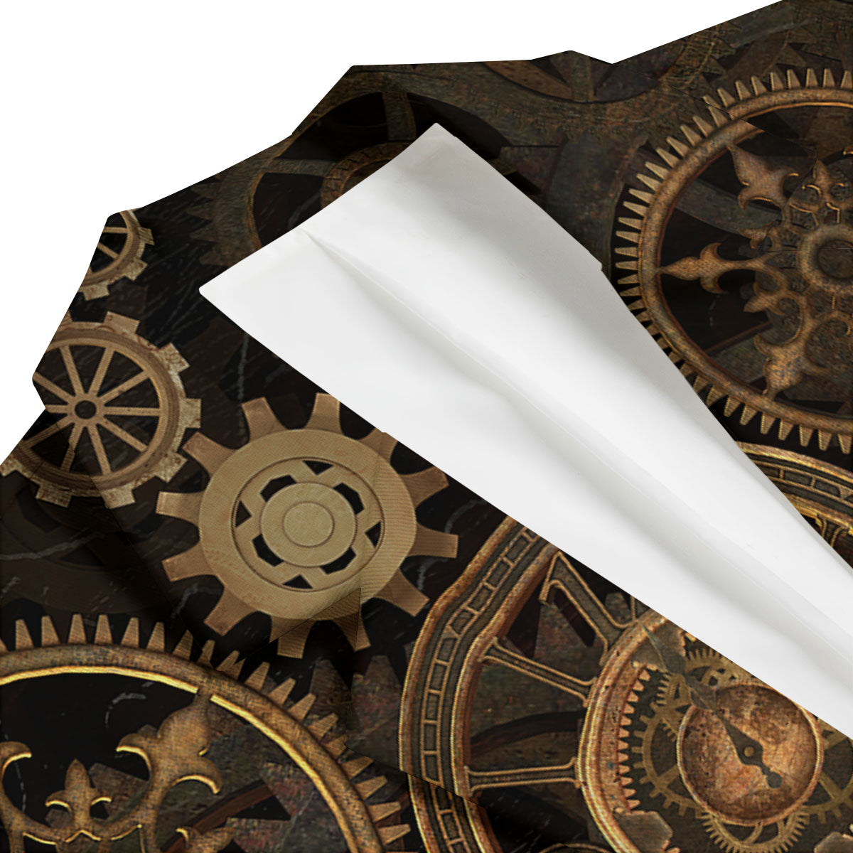 Steampunk Gears Vintage Print Men's Blazer-grizzshop