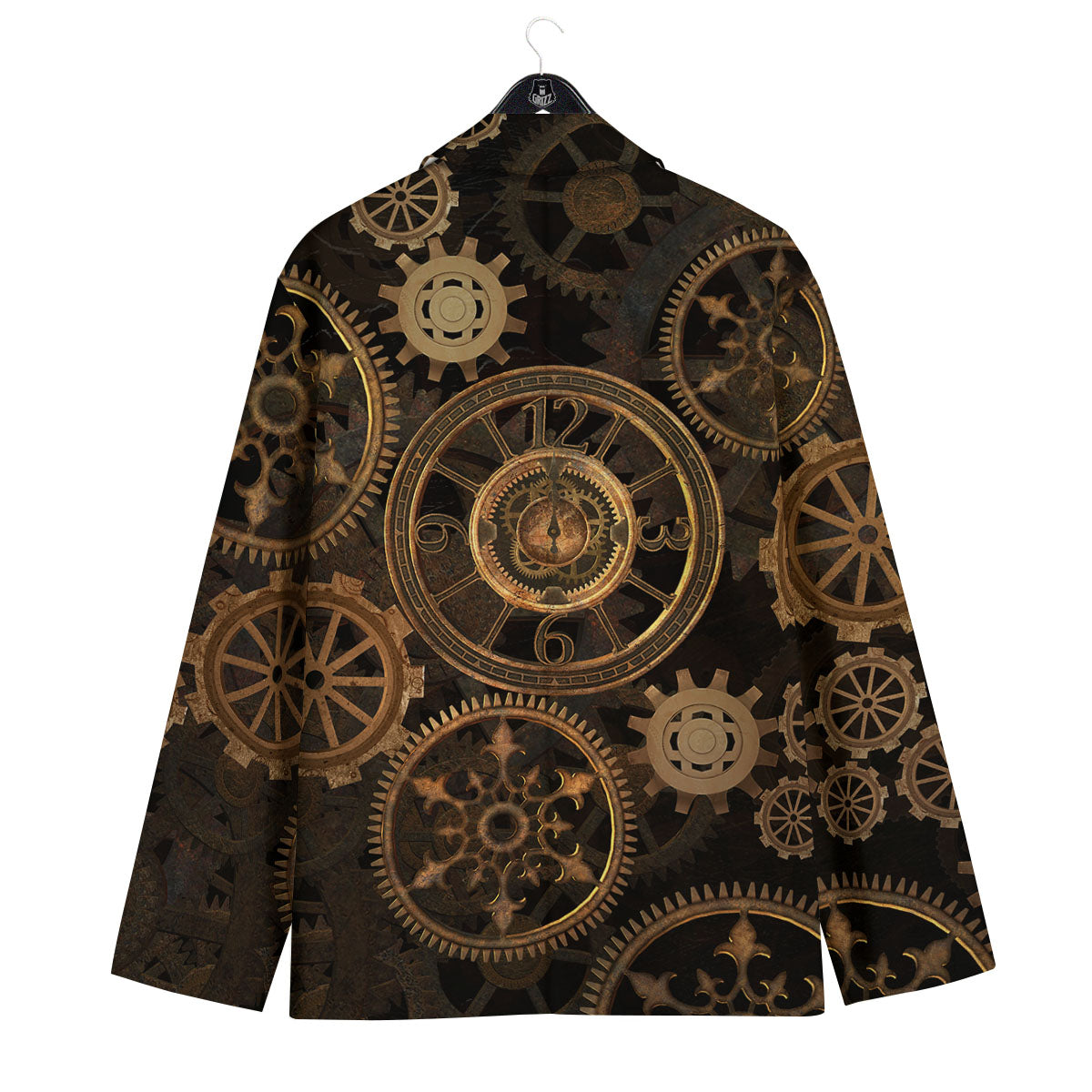 Steampunk Gears Vintage Print Men's Sport Coat-grizzshop
