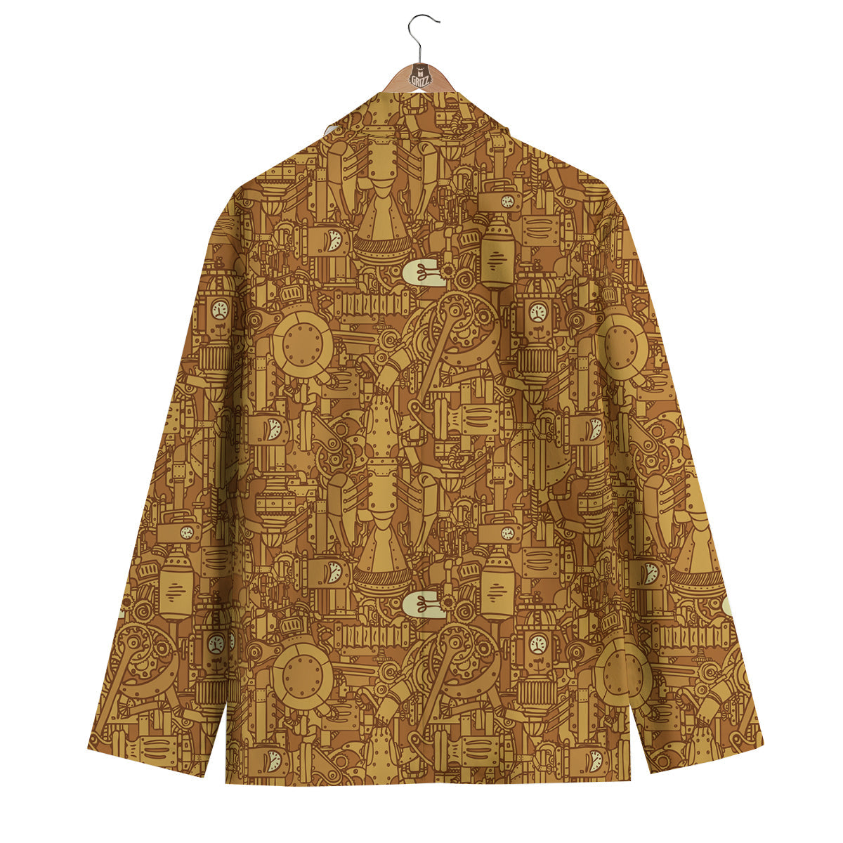 Steampunk Pattern Print Men's Blazer-grizzshop