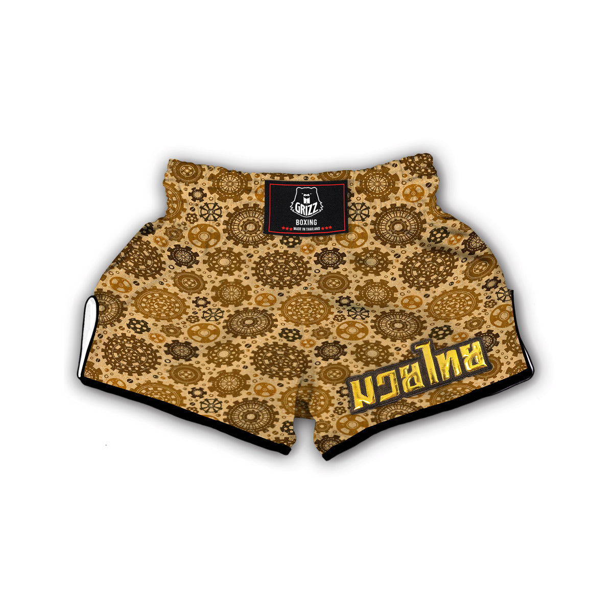 Steampunk Print Pattern Muay Thai Boxing Shorts-grizzshop