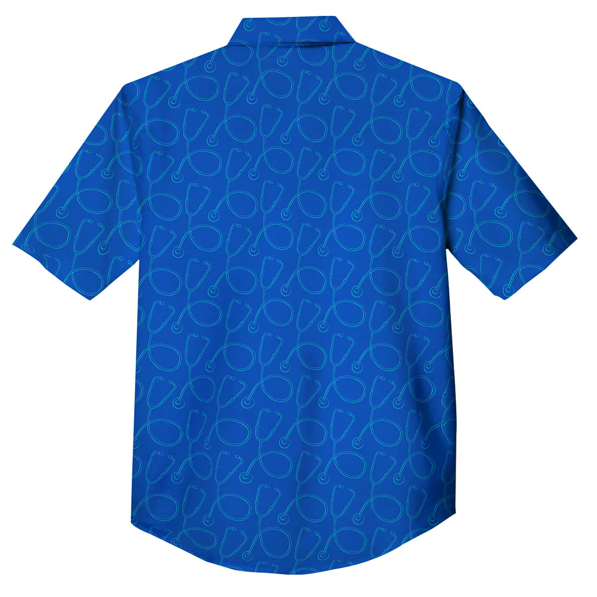 Stethoscope Blue Print Pattern Button Up Shirt-grizzshop