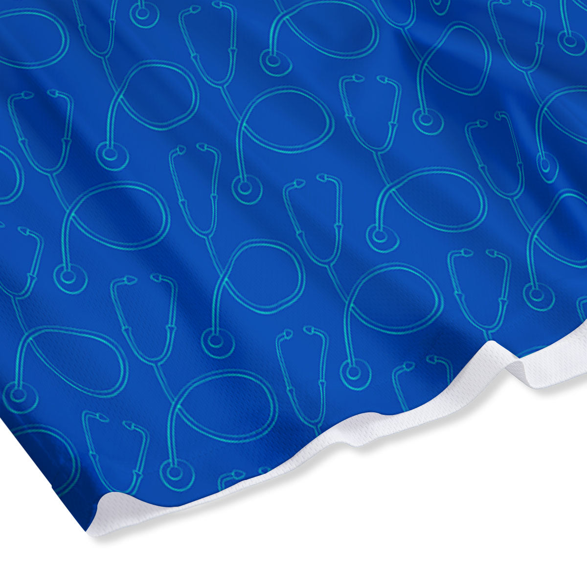 Stethoscope Blue Print Pattern Mesh Shorts-grizzshop