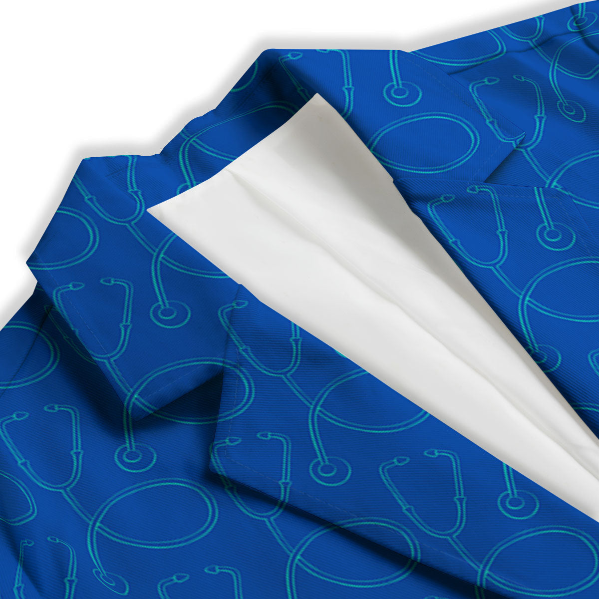 Stethoscope Blue Print Pattern Women's Blazer-grizzshop