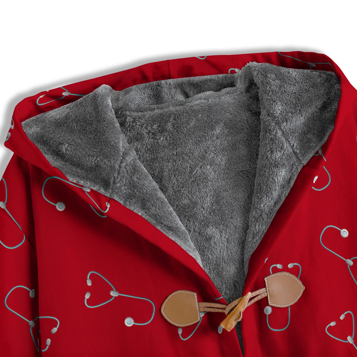 Stethoscope Red Print Pattern Men's Windbreaker Jacket-grizzshop