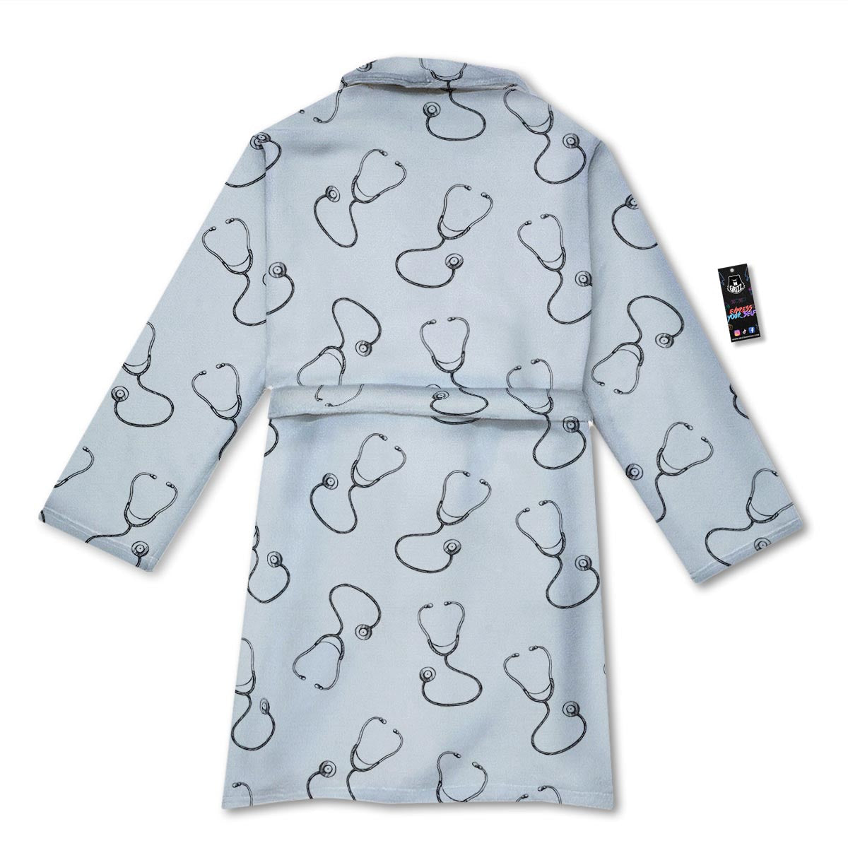 Stethoscope Sign Print Pattern Bathrobe-grizzshop