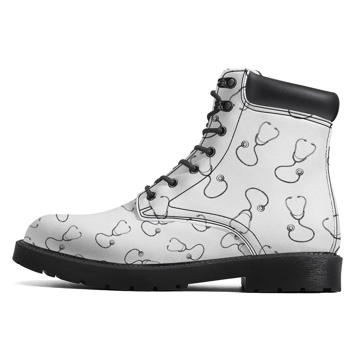Stethoscope Sign Print Pattern Boots-grizzshop
