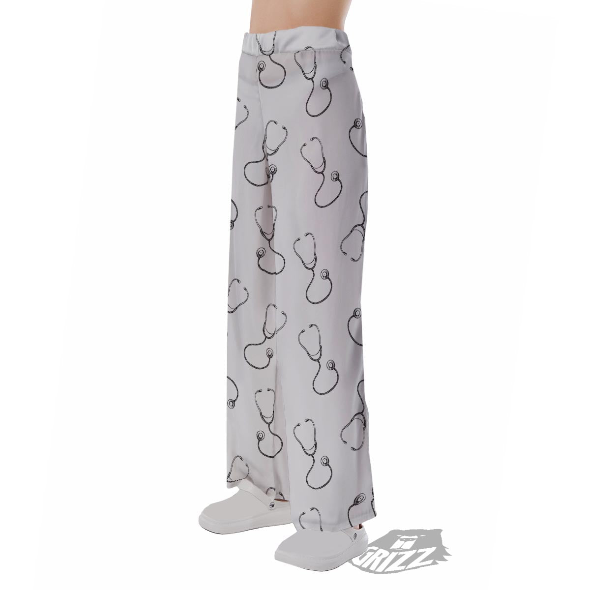 Stethoscope Sign Print Pattern Pajama Pants-grizzshop