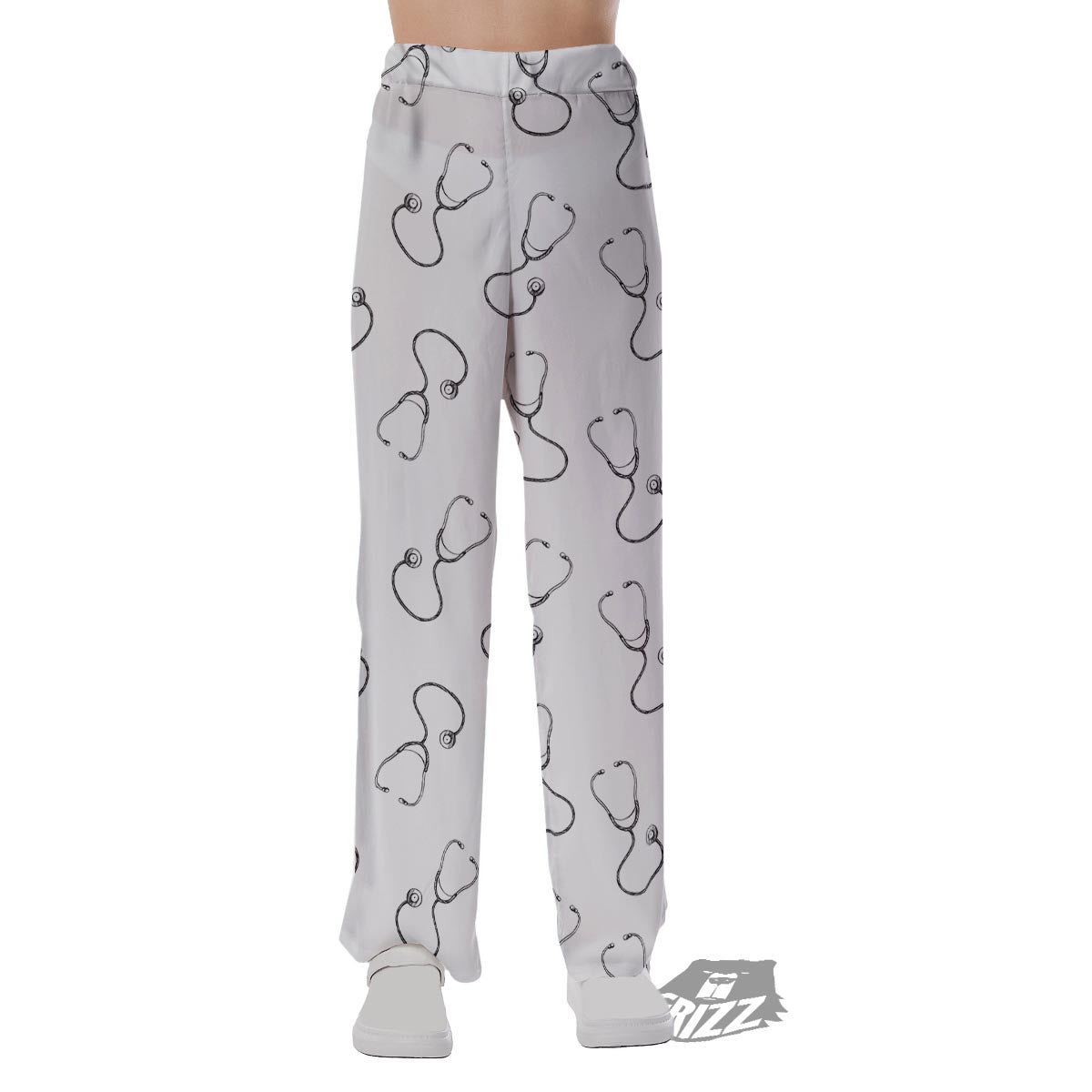 Stethoscope Sign Print Pattern Pajama Pants-grizzshop