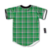 Stewart Plaid Saint Patrick's Day Print Pattern Baseball Jersey-grizzshop