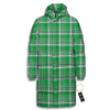 Stewart Plaid Saint Patrick's Day Print Pattern Long Down Jacket-grizzshop