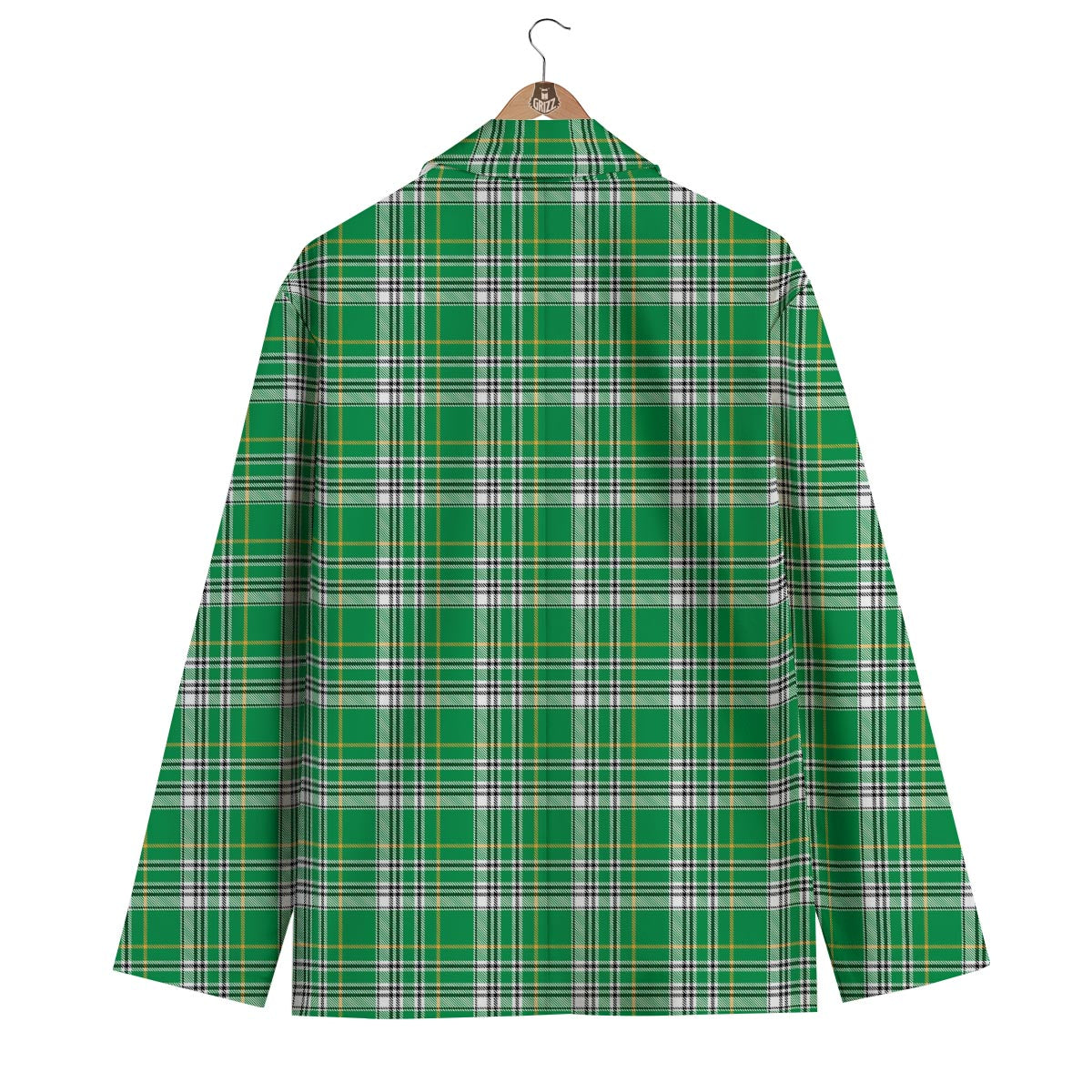 Stewart Plaid Saint Patrick's Day Print Pattern Men's Blazer-grizzshop