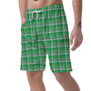 Stewart Plaid Saint Patrick's Day Print Pattern Men's Shorts-grizzshop