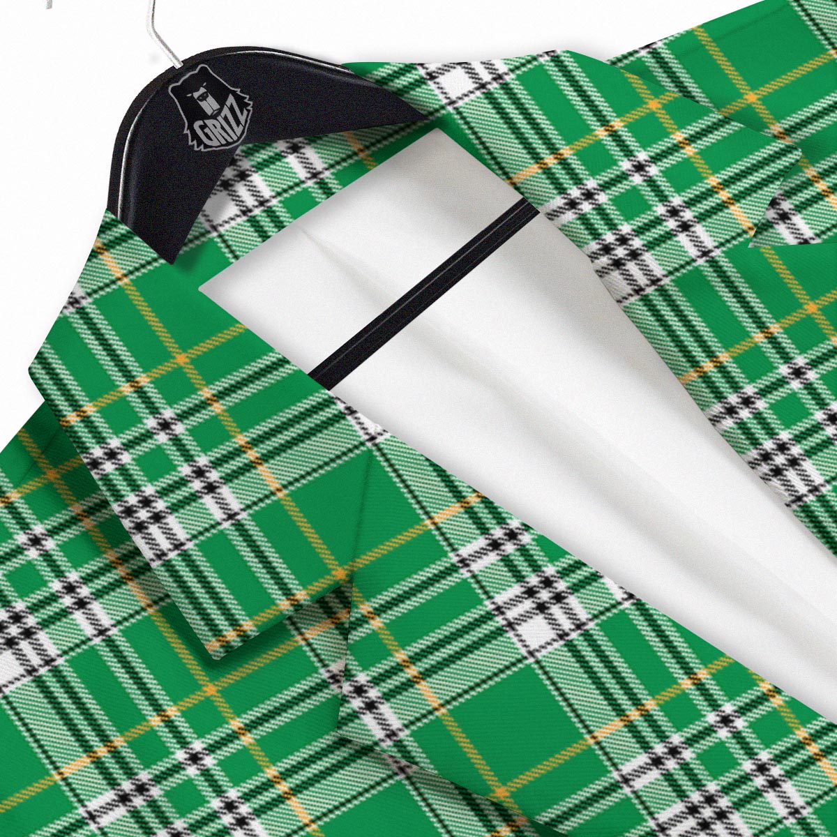 Stewart Plaid Saint Patrick's Day Print Pattern Men's Sport Coat-grizzshop