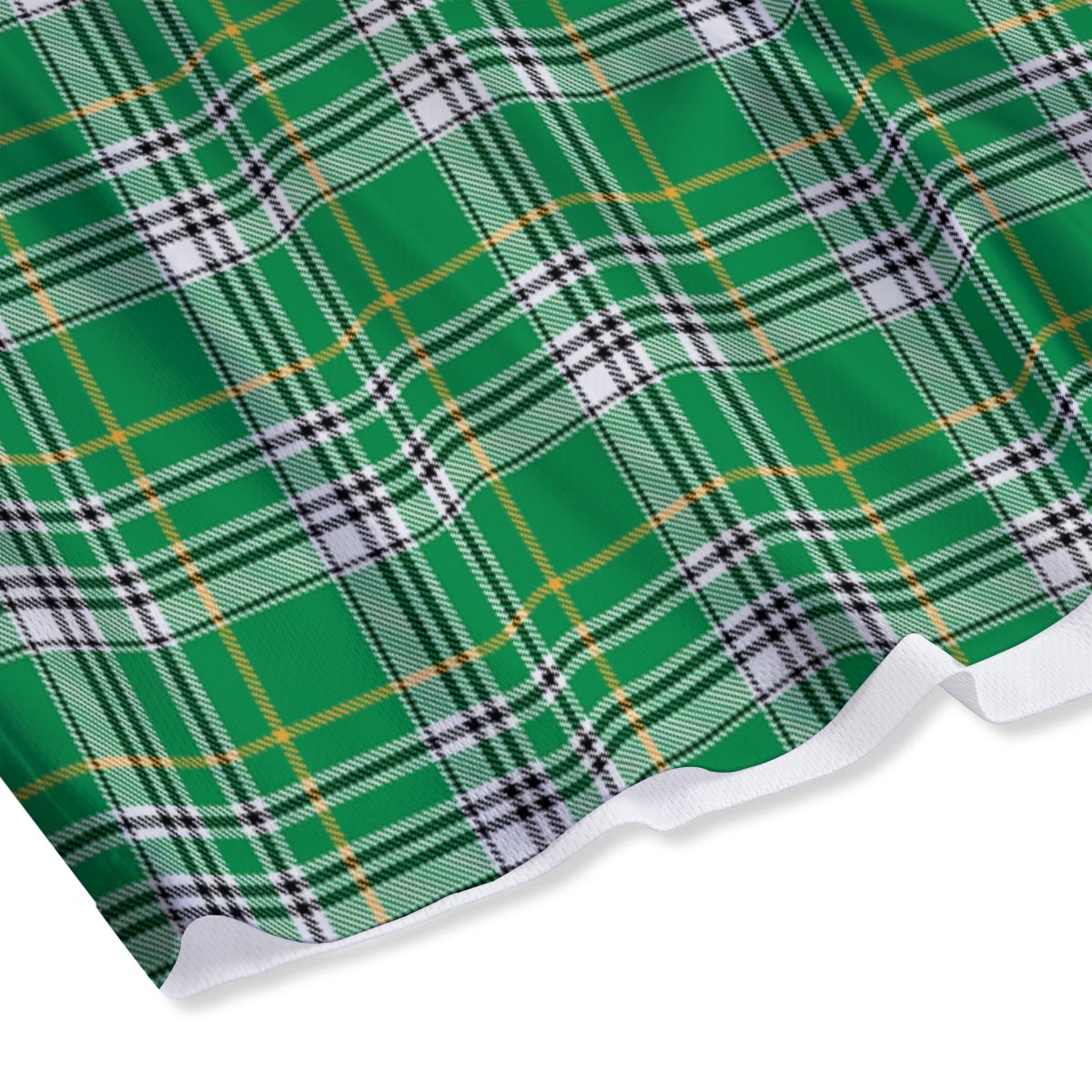 Stewart Plaid Saint Patrick's Day Print Pattern Mesh Shorts
