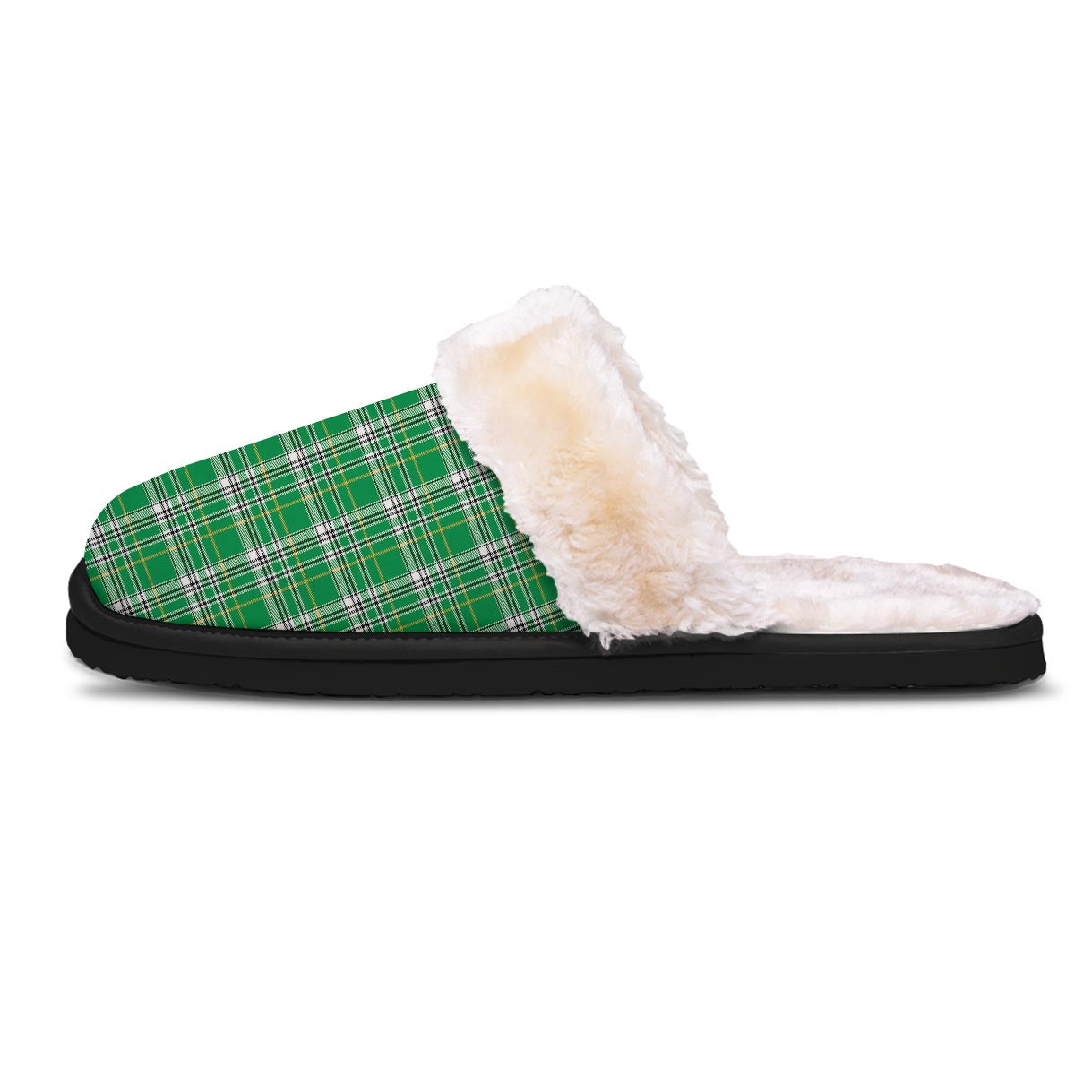 Stewart Plaid Saint Patrick's Day Print Pattern Slippers-grizzshop