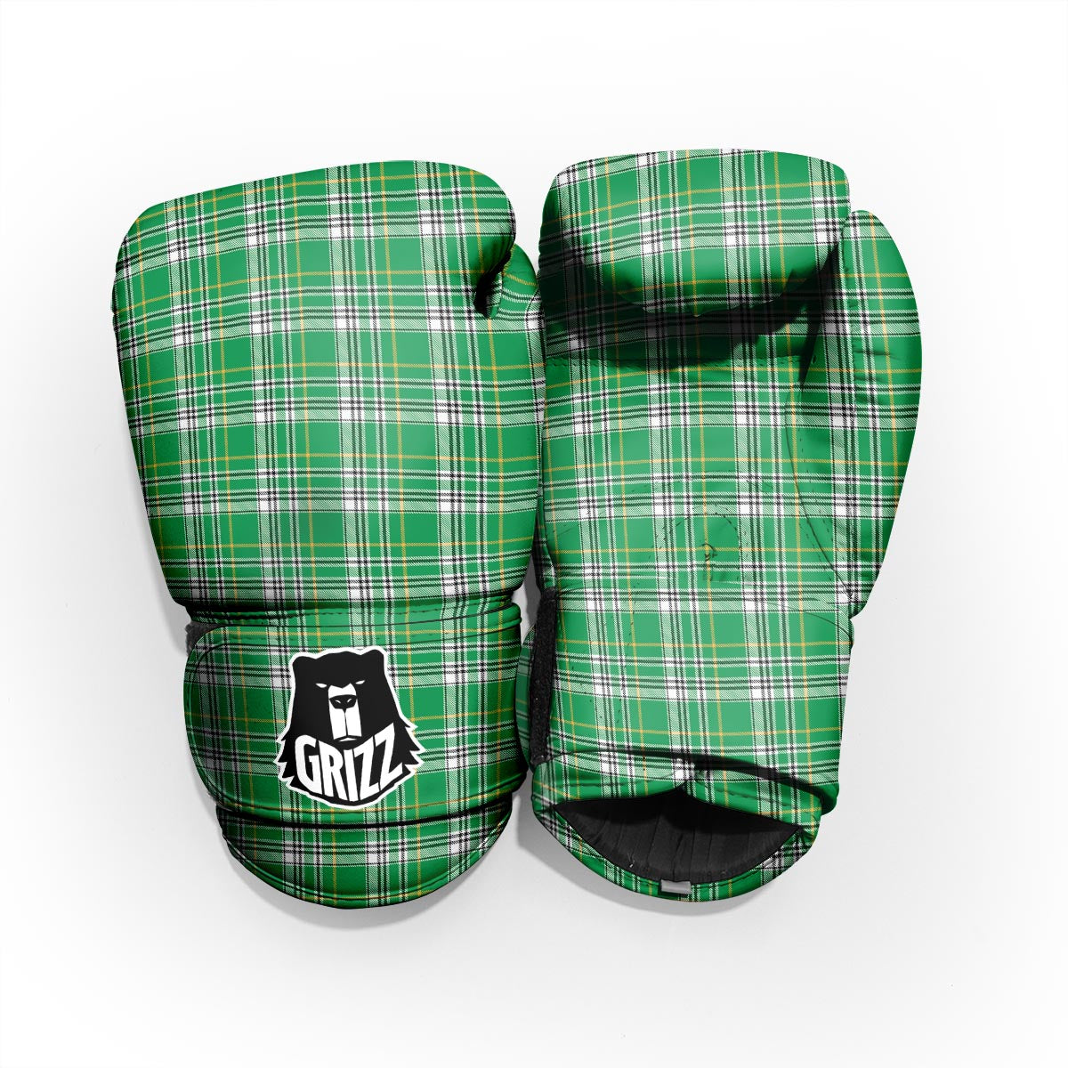 Stewart Plaid Saint Patrick's Day Print Pattern Pro Boxing Glove