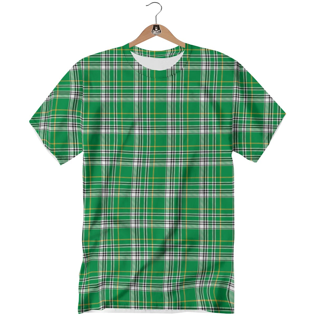 Stewart Plaid Saint Patrick's Day Print Pattern T-Shirt-grizzshop