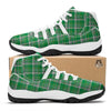 Stewart Plaid Saint Patrick's Day Print Pattern White Bball Shoes-grizzshop