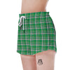 Stewart Plaid Saint Patrick's Day Print Pattern Women's Shorts-grizzshop