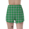 Stewart Plaid Saint Patrick's Day Print Pattern Women's Shorts-grizzshop