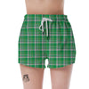 Stewart Plaid Saint Patrick's Day Print Pattern Women's Shorts-grizzshop