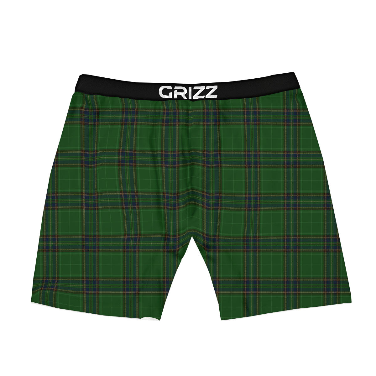 Stewart Tartan Blue And Green Print Boxer Briefs-grizzshop