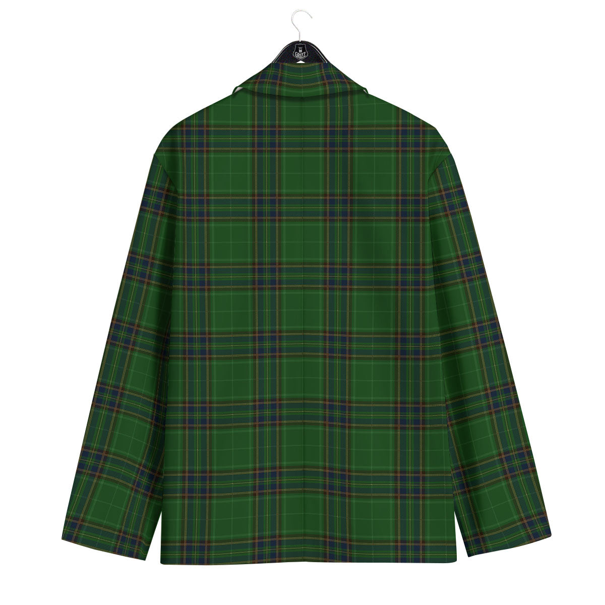 Stewart Tartan Blue And Green Print Men's Sport Coat-grizzshop