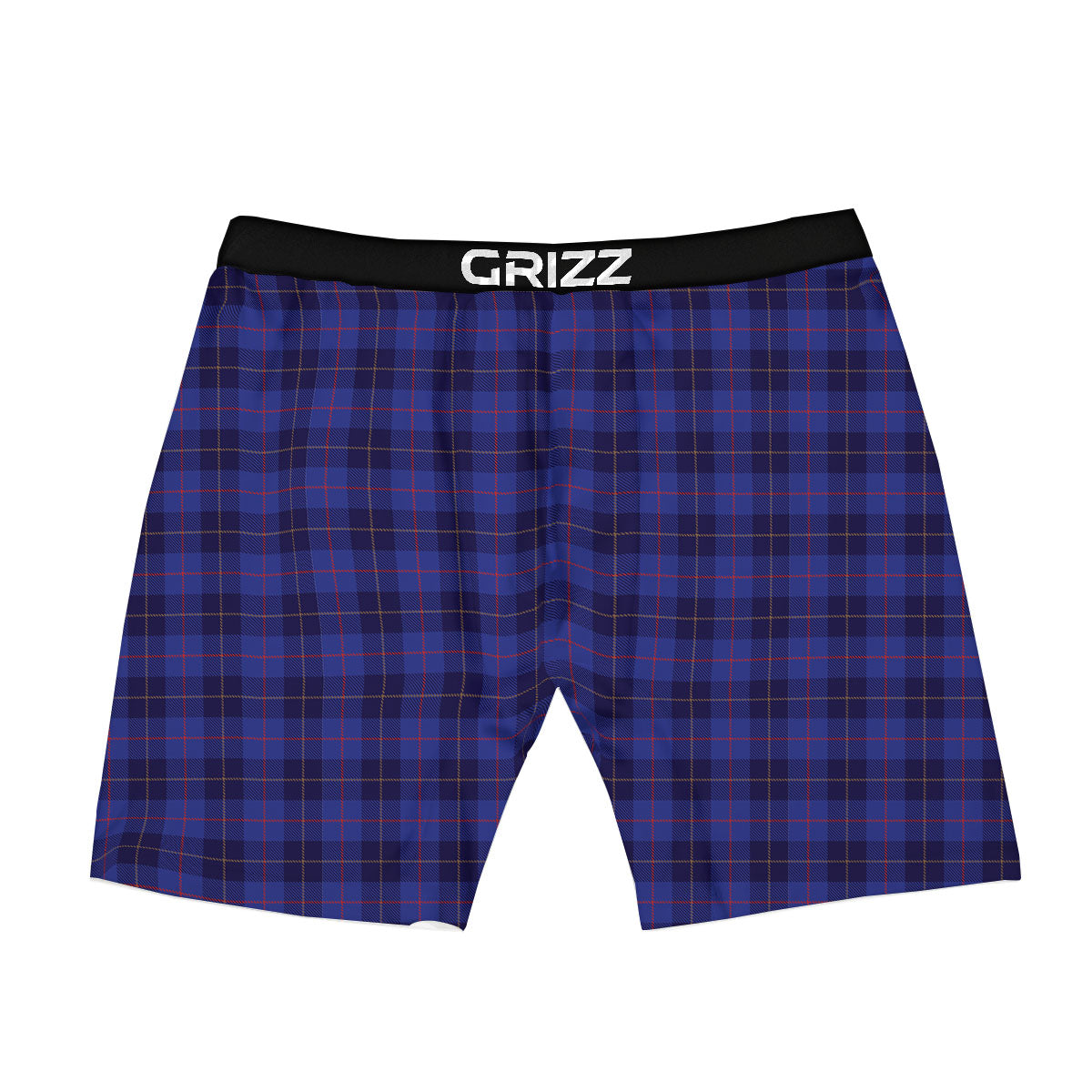 Stewart Tartan Deep Blue Print Boxer Briefs-grizzshop