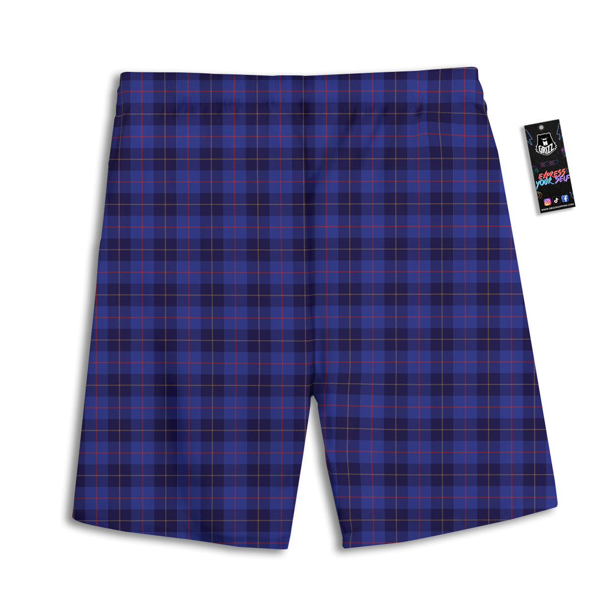 Sunflower Navy Print Pattern Men's Athletic Shorts