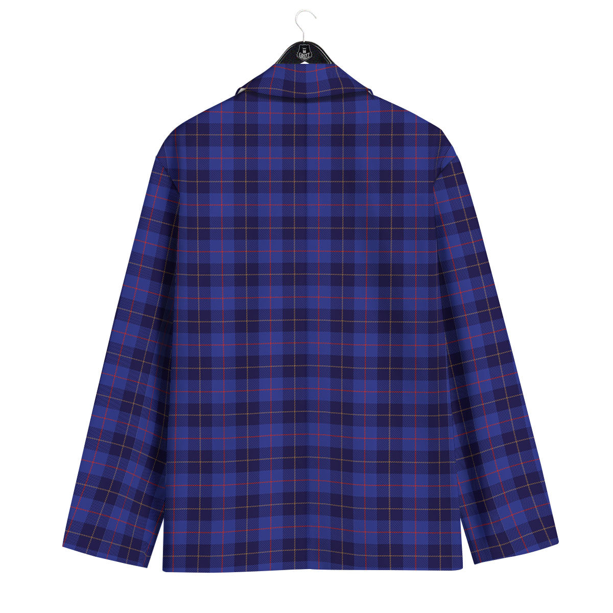 Stewart Tartan Deep Blue Print Men's Sport Coat-grizzshop