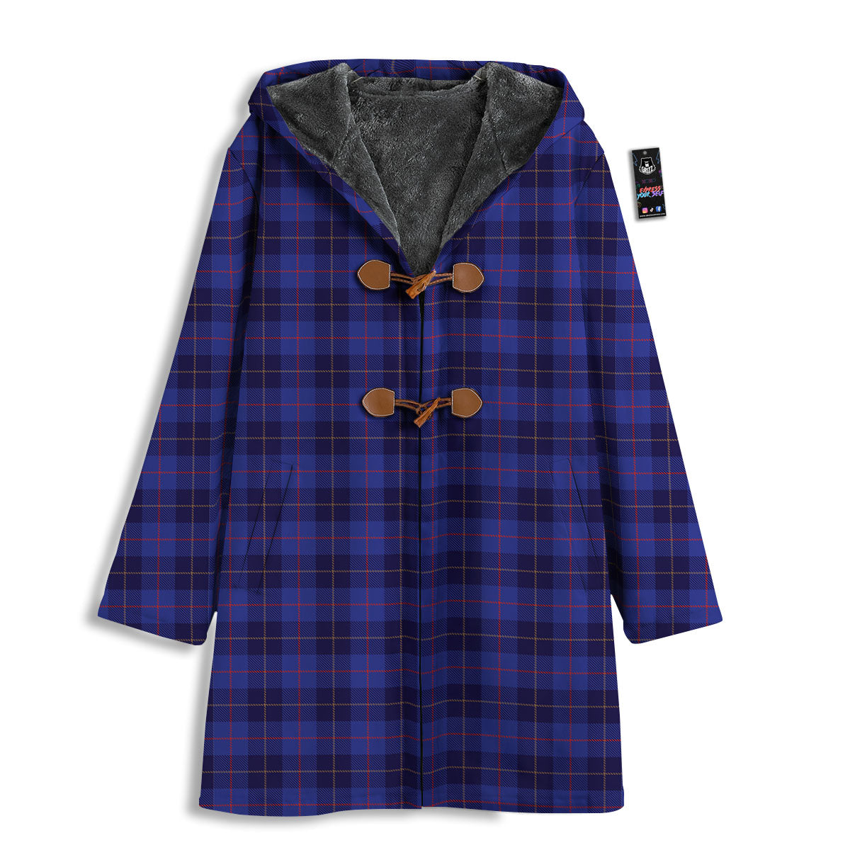Stewart Tartan Deep Blue Print Men's Windbreaker Jacket-grizzshop