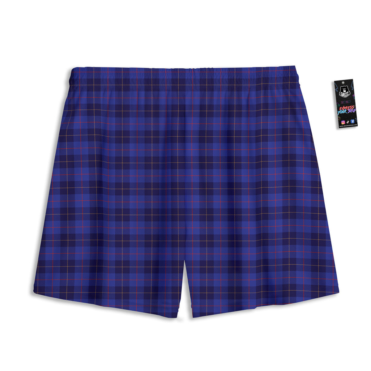Stewart Tartan Deep Blue Print Mesh Shorts